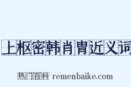 上枢密韩肖胄近义词是什么意思的图片